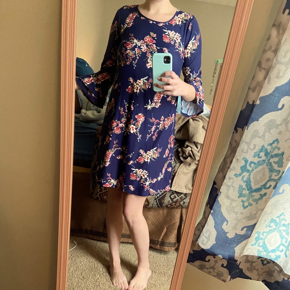 Navy floral dress size XL